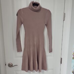 Guess Taupe Long Sleeve Dress
